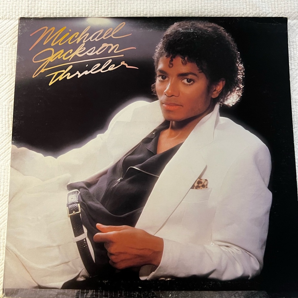 Michael Jackson Thriller Vintage Vinyl Record Album—1982
